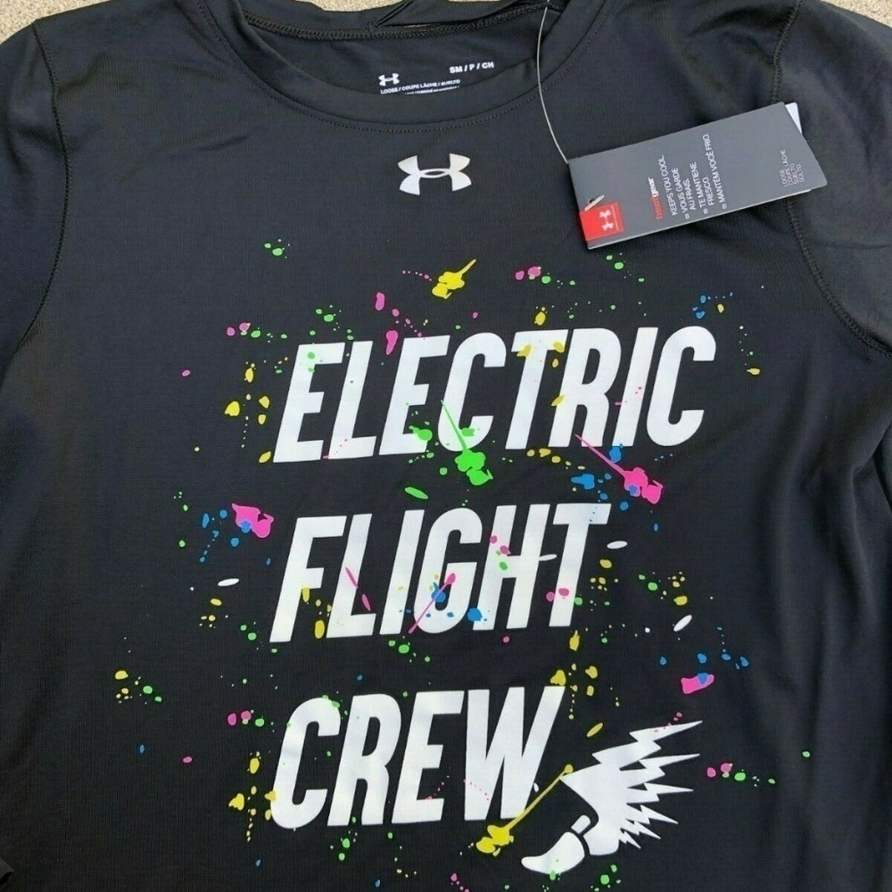 Under Armour HeatGear Electric Flight Crew Shirt S - Picture 2 of 5
